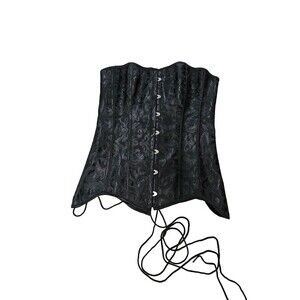 Women's Black Corset Strapless Tight Sleeveless Top Size XL